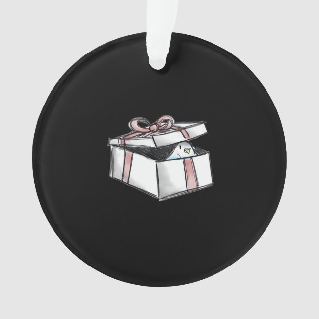 Ornamento Peekabo presente (Frente)