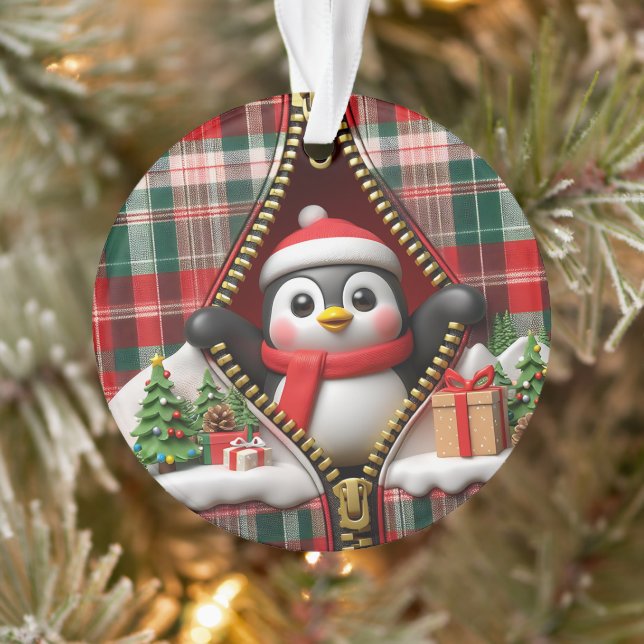 Ornamento Penguin 3D Christmas Ceramic Ornament (Árvore)