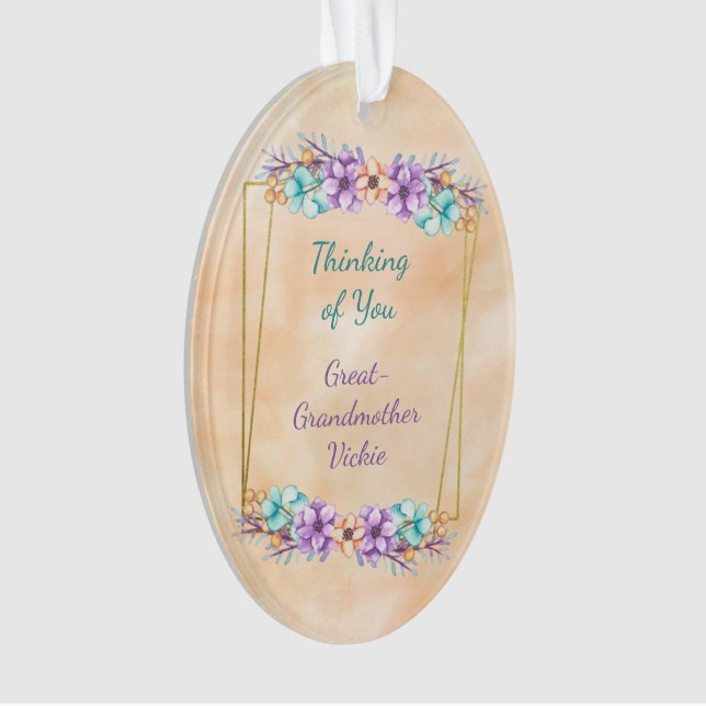 Ornamento Pensando em sua Excelente avó (Frente)