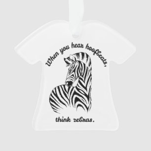 Ornamento Pense em Zebras