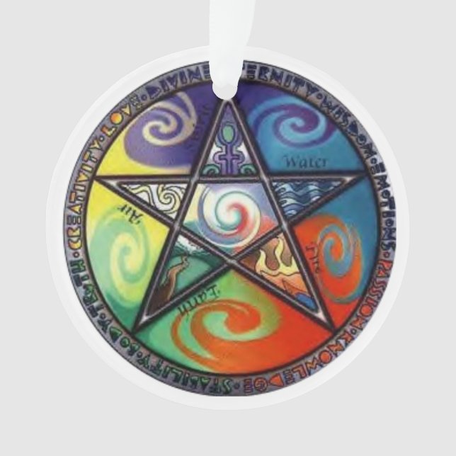 Ornamento Pentagram de Wiccan (Frente)