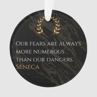 Ornamento Percepção do Seneca: Medos comparados aos perigos 