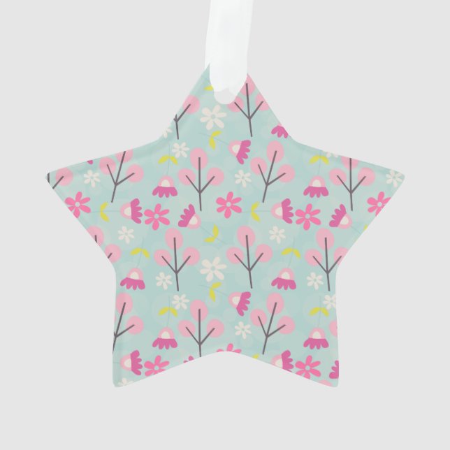 Ornamento Pernalas e Flores Rosa (Verso)