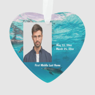 Ornamento Personalização de Fotografias Atrasadas de Golfinh