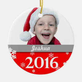 Ornamento personalizado 2016 da árvore de Natal da