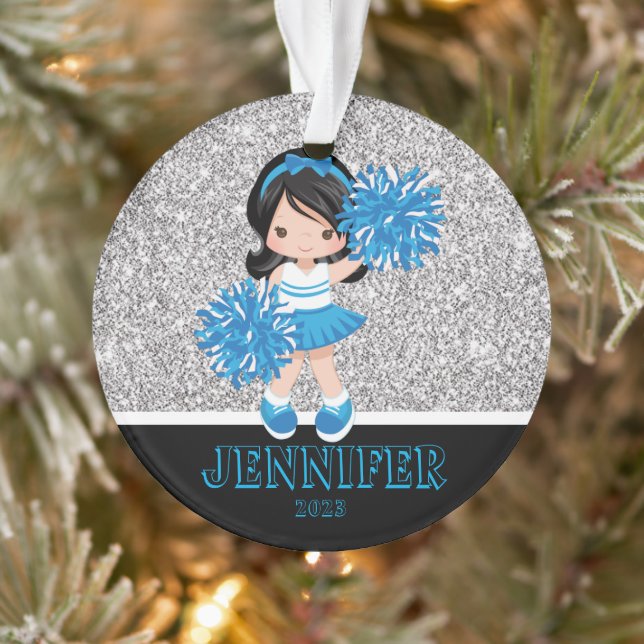 Ornamento Personalizado Azul e Preto Líder de Torc (Árvore)