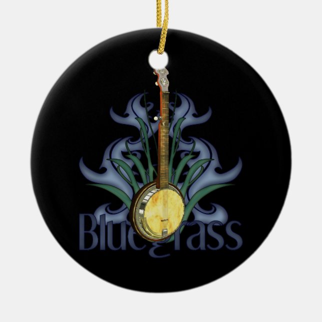 Ornamento personalizado banjo do Bluegrass (Frente)