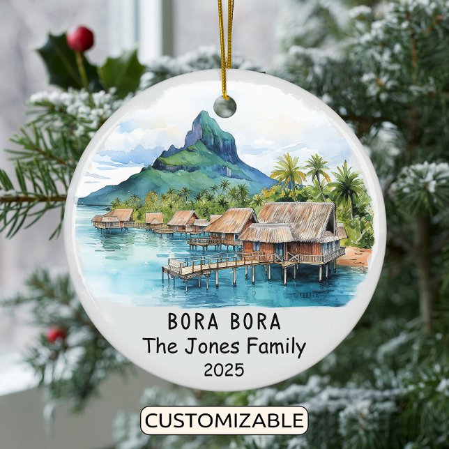 Ornamento Personalizado Bora Bora, Oceânia (Criador carregado)