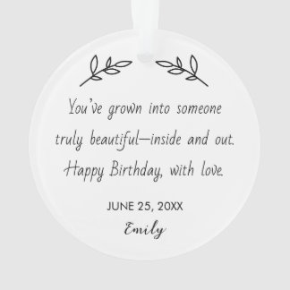 Ornamento Personalizado com Foto e Mensagem de Ani