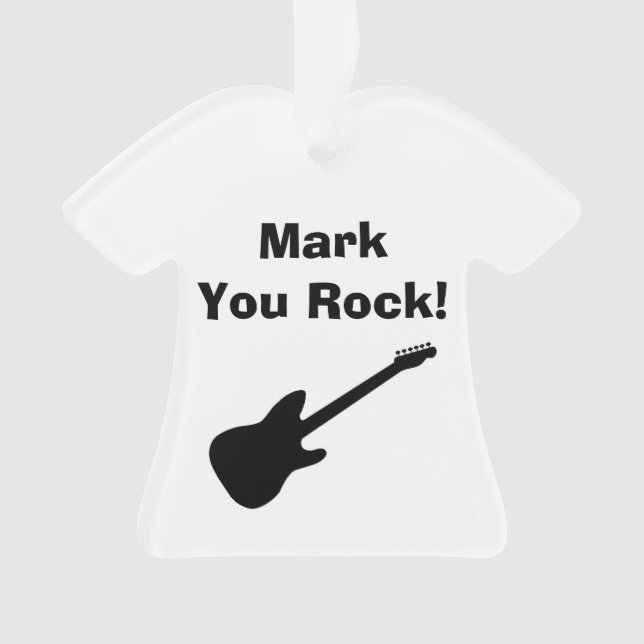Ornamento personalizado da camisa/guitarra (Frente)