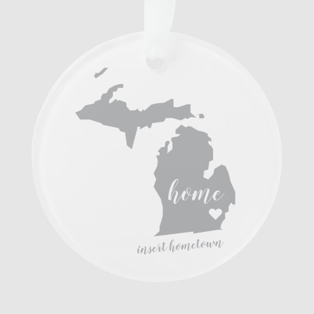 Ornamento Personalizado da Cidade do Michigan (Frente)