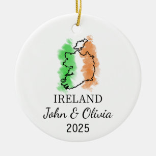 Ornamento Personalizado da Irlanda, Irish Flag Gif