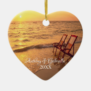 Ornamento personalizado da praia de Sunsetting
