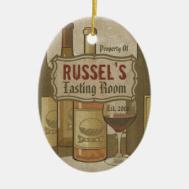 Ornamento personalizado das garrafas de vinho do