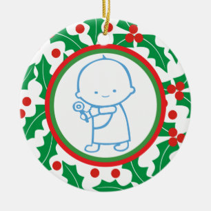 Ornamento Personalizado de 1rua de Natal do Santo 