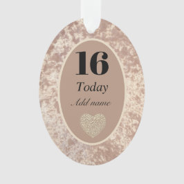 Ornamento personalizado de aniversário de veludo d