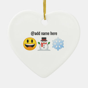 Ornamento personalizado de Emoji dos