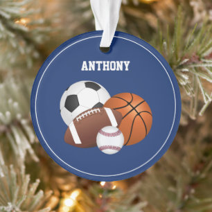Ornamento Personalizado de Esporte Azul