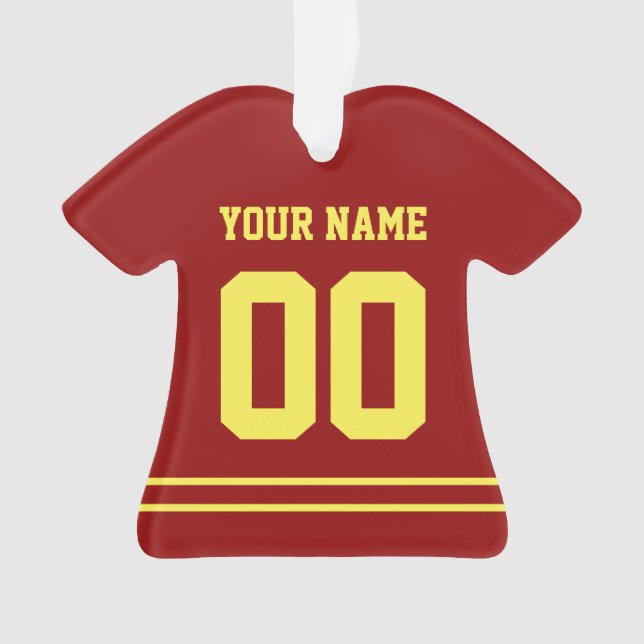 Ornamento Personalizado de Estilo de Jersey (Frente)