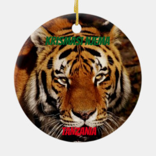 Ornamento Personalizado de Leão/Elefante da Tanzân