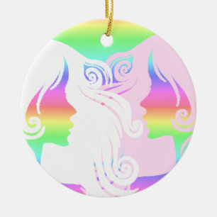 Ornamento personalizado de LGBT lésbica bonito