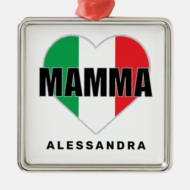 Ornamento Personalizado de Mamma Italiano (Frente)