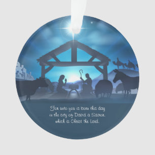 Ornamento Personalizado de Natal para Natividade R