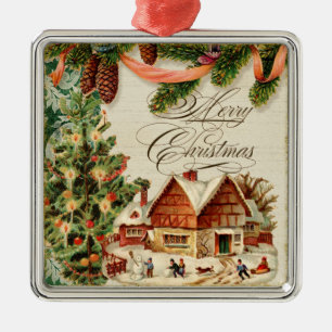 Ornamento Personalizado de Neve de natais vintages