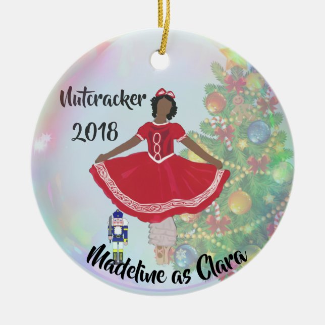 Ornamento Personalizado de Nozes - Clara (Frente)