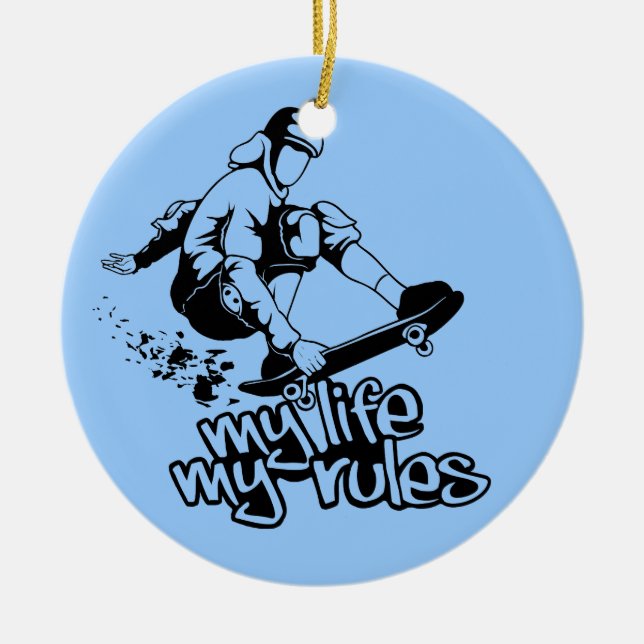 Ornamento personalizado de skate (Frente)