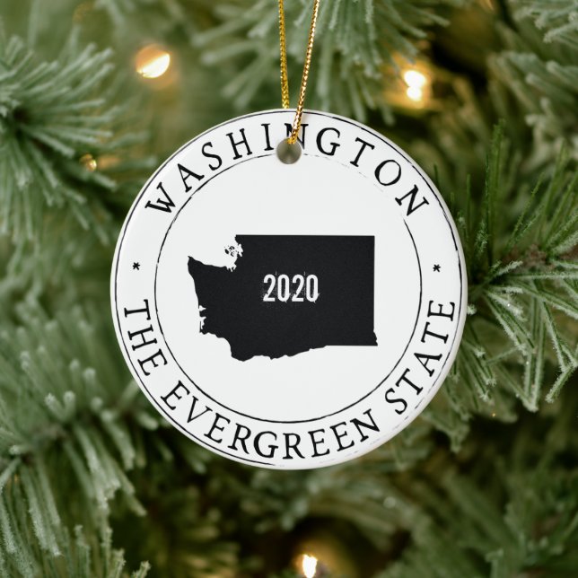 Ornamento Personalizado do Estado de Washington! (Árvore)