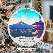 Ornamento Personalizado do Monte Fuji, Presente no