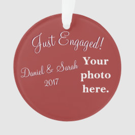 Ornamento personalizado do noivado