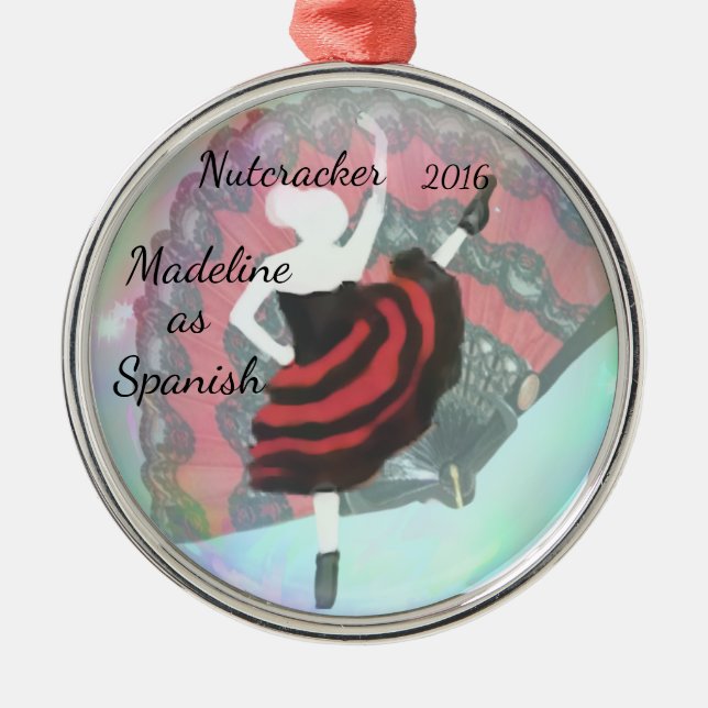 Ornamento personalizado do Nutcracker - espanhol (Frente)