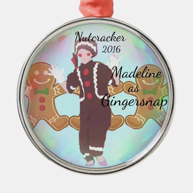 Ornamento personalizado do Nutcracker - Gingersnap (Frente)