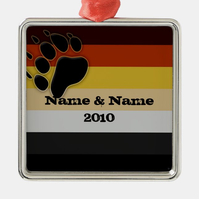 Ornamento personalizado do orgulho do urso (Frente)