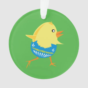 ornamento personalizado do Pintinho páscoa