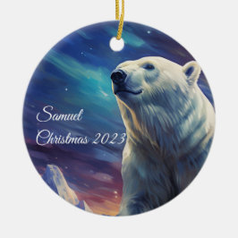 Ornamento Personalizado do Urso Polar