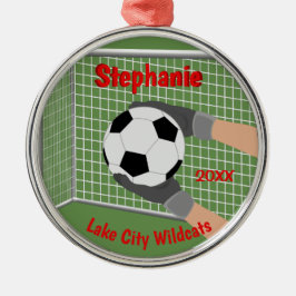 Ornamento personalizado Goalie do futebol