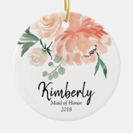 Ornamento personalizado para a madrinha de