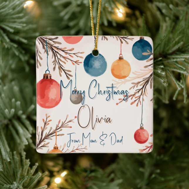 Ornamento Personalizado por Pastel de Natal (Árvore)