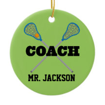 Ornamento personalizado treinador do Lacrosse