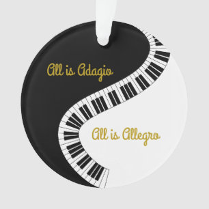 Ornamento Personalizado Tudo é Adagio, Tudo é Dixi Piano