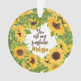 Ornamento Personalizado Você é meu girassol