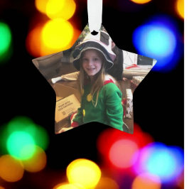 Ornamento Personalizar Destaque de Foto de Feriado