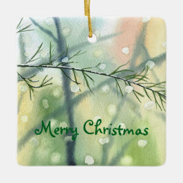 Ornamento Personalizável de Cores de Água de Belas