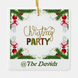 Ornamento Personalizável de Festa de Natal