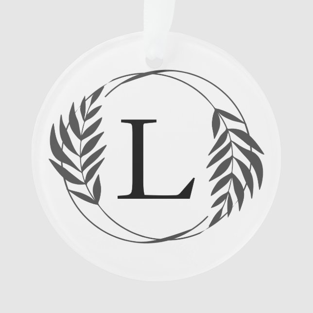 Ornamento Personalized Custom Monogram Gift (Frente)