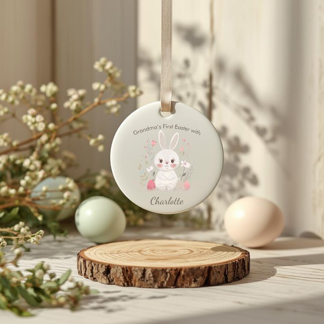 Ornamento Personalized Grandma’s First Easter  (Criador carregado)