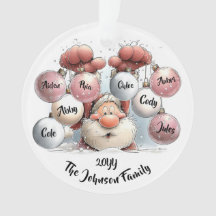 Personalized Santa in Snow Acrylic Ornament